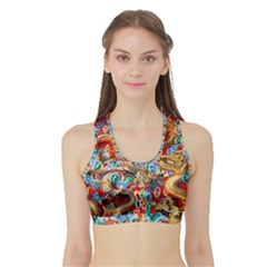 Dragons China Thailand Ornament Sports Bra With Border