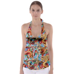 Dragons China Thailand Ornament Babydoll Tankini Top by Nexatart