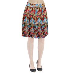 Dragons China Thailand Ornament Pleated Skirt