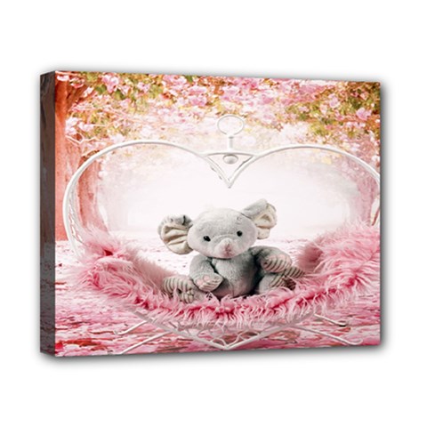 Elephant Heart Plush Vertical Toy Canvas 10  X 8  by Nexatart