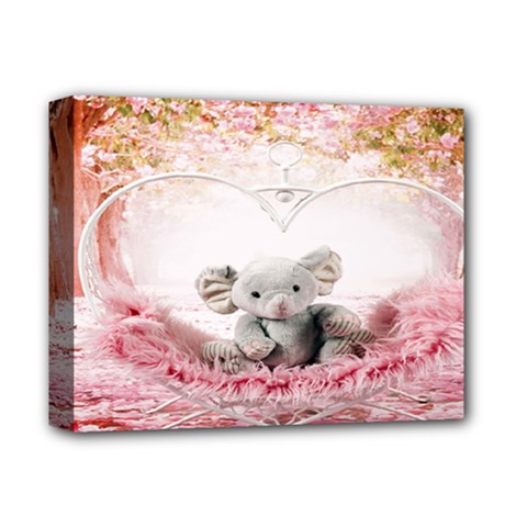 Elephant Heart Plush Vertical Toy Deluxe Canvas 14  X 11  by Nexatart