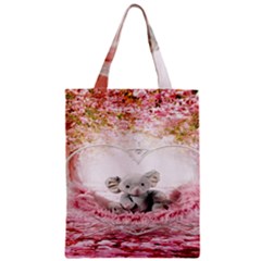 Elephant Heart Plush Vertical Toy Zipper Classic Tote Bag by Nexatart