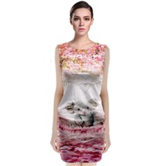 Elephant Heart Plush Vertical Toy Sleeveless Velvet Midi Dress by Nexatart