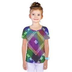 Embroidered Fabric Pattern Kids  One Piece Tee