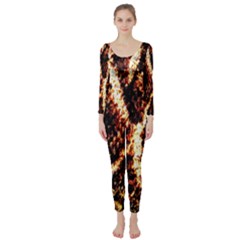 Fabric Yikes Texture Long Sleeve Catsuit by Nexatart