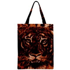 Eye Of The Tiger Zipper Classic Tote Bag by Nexatart