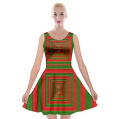 Fabric 3d Merry Christmas Velvet Skater Dress