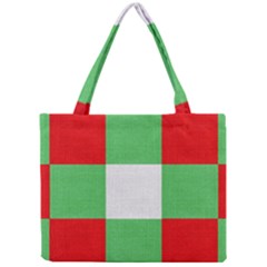 Fabric Christmas Colors Bright Mini Tote Bag by Nexatart