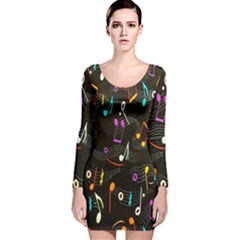 Fabric Cloth Textile Clothing Long Sleeve Velvet Bodycon Dress by Nexatart