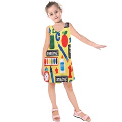 Fabric Cloth Textile Clothing Kids  Sleeveless Dress by Nexatart