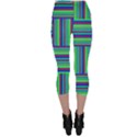 Fabric Pattern Design Cloth Stripe Capri Leggings  View2