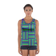 Fabric Pattern Design Cloth Stripe Women s Sport Tank Top  by Nexatart