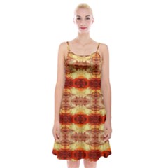 Fabric Design Pattern Color Spaghetti Strap Velvet Dress by Nexatart