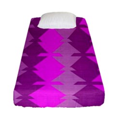 Fabric Textile Design Purple Pink Fitted Sheet (single Size)