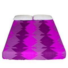 Fabric Textile Design Purple Pink Fitted Sheet (california King Size)