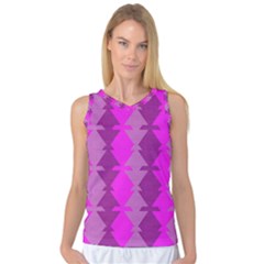 Fabric Textile Design Purple Pink Women s Basketball Tank Top