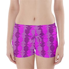 Fabric Textile Design Purple Pink Boyleg Bikini Wrap Bottoms by Nexatart