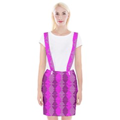 Fabric Textile Design Purple Pink Suspender Skirt