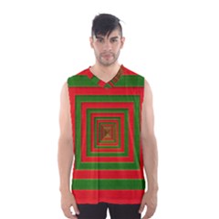 Fabric Texture 3d Geometric Vortex Men s Basketball Tank Top by Nexatart