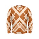 Fabric Textile Tan Beige Geometric Kids  Sweatshirt View1