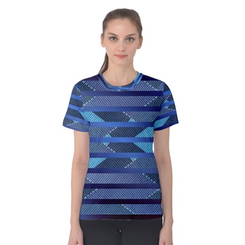 Fabric Texture Alternate Direction Women s Cotton Tee by Nexatart