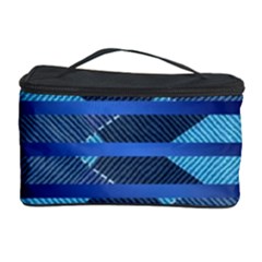 Fabric Texture Alternate Direction Cosmetic Storage Case by Nexatart