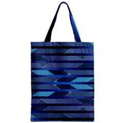 Fabric Texture Alternate Direction Zipper Classic Tote Bag by Nexatart