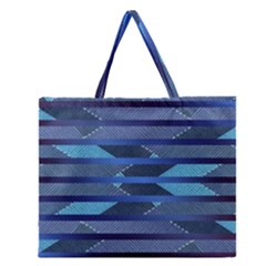 Fabric Texture Alternate Direction Zipper Large Tote Bag by Nexatart