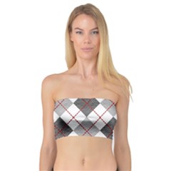 Fabric Texture Argyle Design Grey Bandeau Top by Nexatart