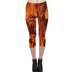 Fire Easter Easter Fire Flame Capri Leggings  by Nexatart