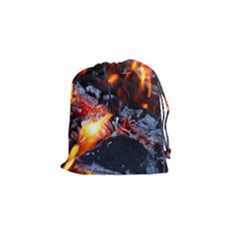 Fire Embers Flame Heat Flames Hot Drawstring Pouches (small)  by Nexatart