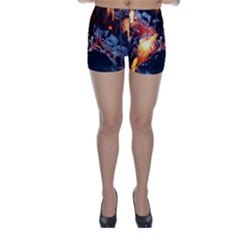 Fire Embers Flame Heat Flames Hot Skinny Shorts