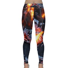 Fire Embers Flame Heat Flames Hot Classic Yoga Leggings by Nexatart