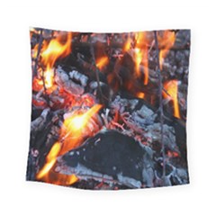 Fire Embers Flame Heat Flames Hot Square Tapestry (small)