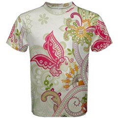 Floral Pattern Background Men s Cotton Tee by Nexatart