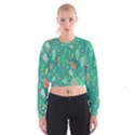 Floral Elegant Background Women s Cropped Sweatshirt View1