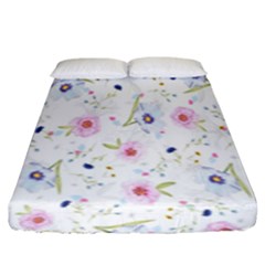 Floral Pattern Background  Fitted Sheet (king Size)