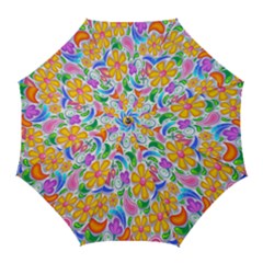 Floral Paisley Background Flower Golf Umbrellas by Nexatart