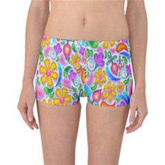 Floral Paisley Background Flower Reversible Bikini Bottoms by Nexatart