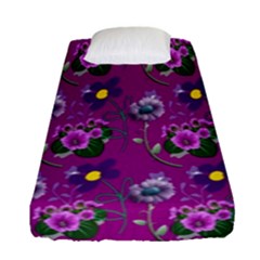 Flower Pattern Fitted Sheet (single Size)