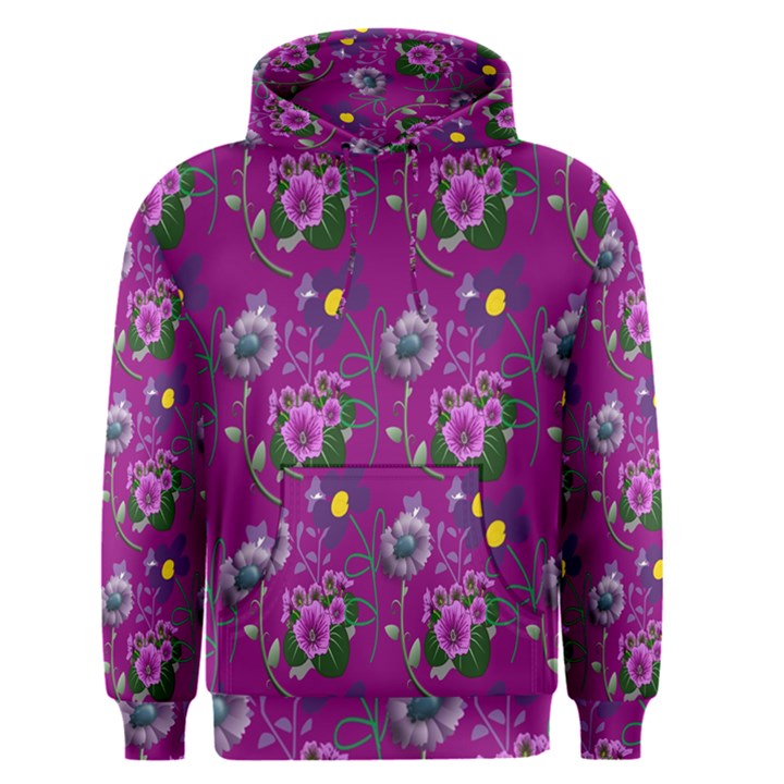 Flower Pattern Men s Pullover Hoodie