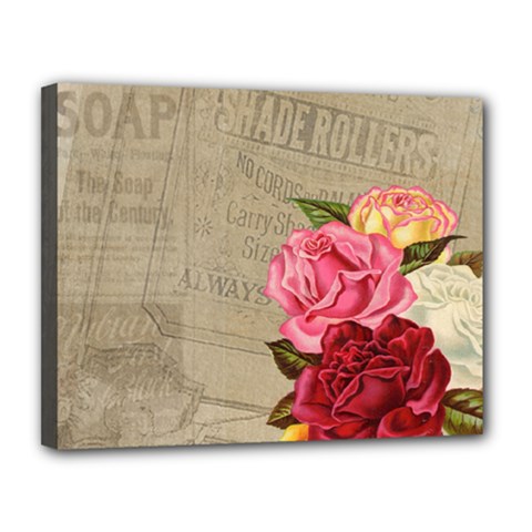 Flower Floral Bouquet Background Canvas 14  X 11  by Nexatart