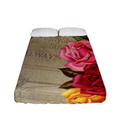 Flower Floral Bouquet Background Fitted Sheet (full/ Double Size)