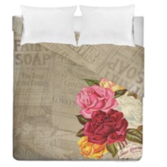 Flower Floral Bouquet Background Duvet Cover Double Side (queen Size)