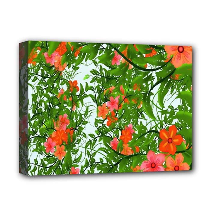 Flower Background Backdrop Pattern Deluxe Canvas 16  x 12  