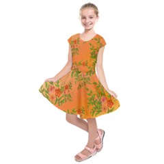 Flowers Background Backdrop Floral Kids  Short Sleeve Dress