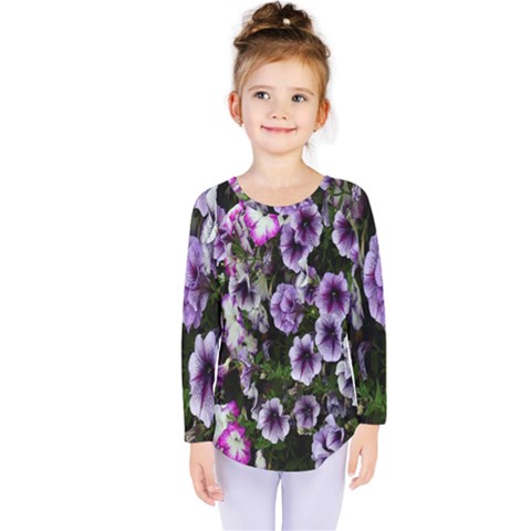 Flowers Blossom Bloom Plant Nature Kids  Long Sleeve Tee by Nexatart