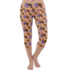 Flowers Girl Barrow Wheel Barrow Capri Yoga Leggings