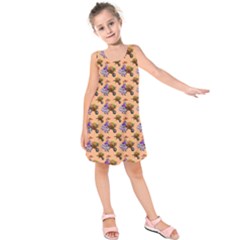 Flowers Girl Barrow Wheel Barrow Kids  Sleeveless Dress