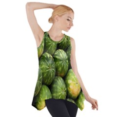 Food Summer Pattern Green Watermelon Side Drop Tank Tunic by Nexatart